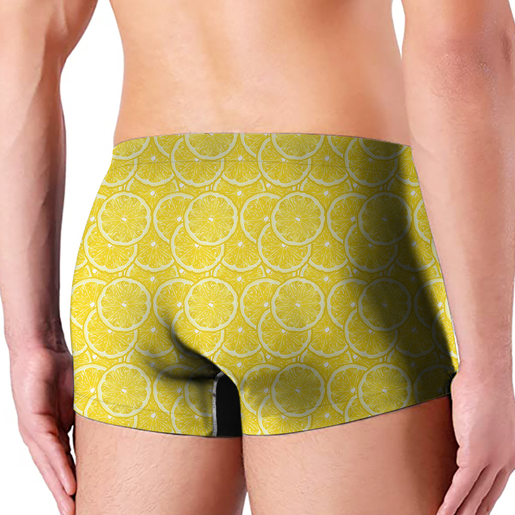 Lemon Slices Pattern Print Men's Boxer Briefs