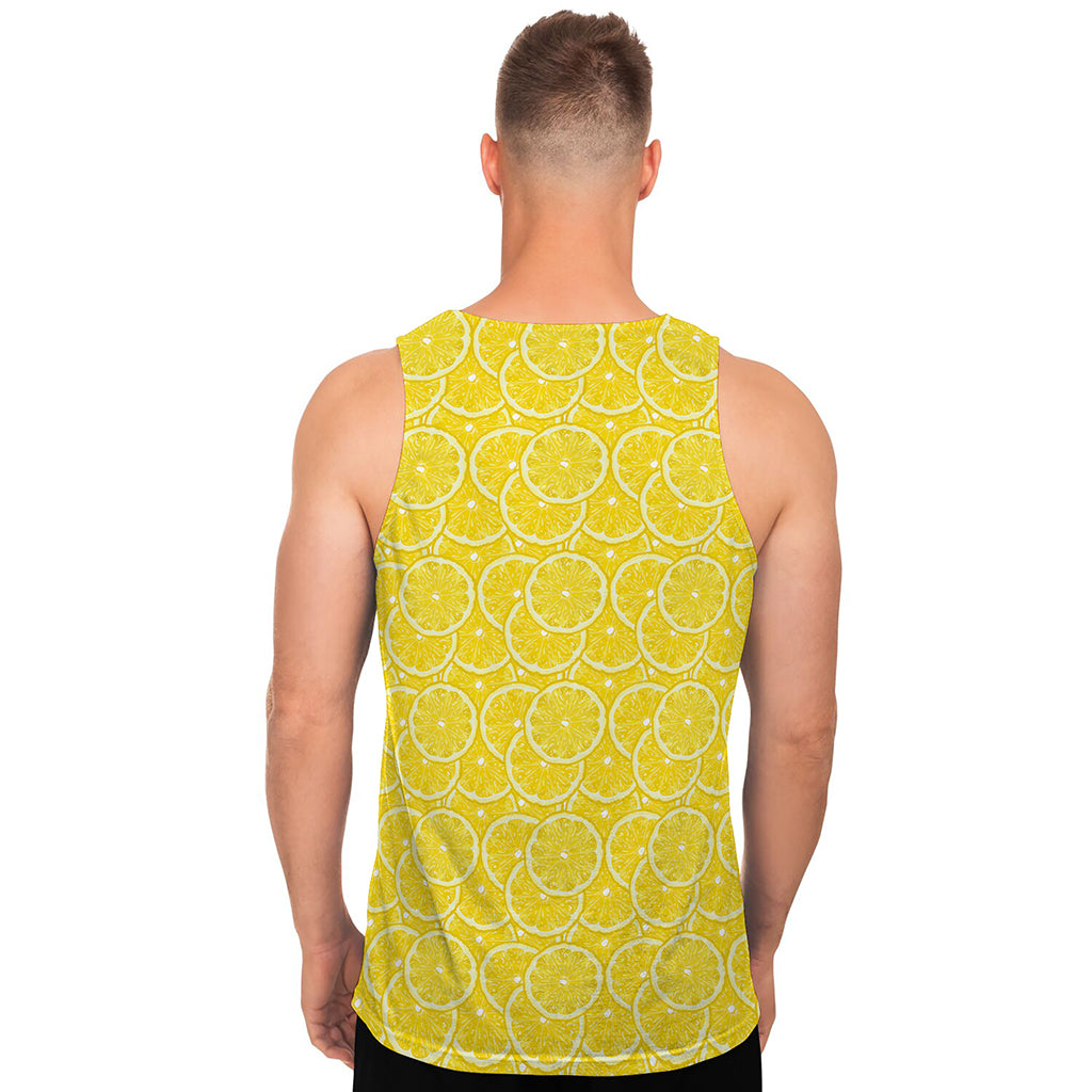 Lemon Slices Pattern Print Men's Tank Top