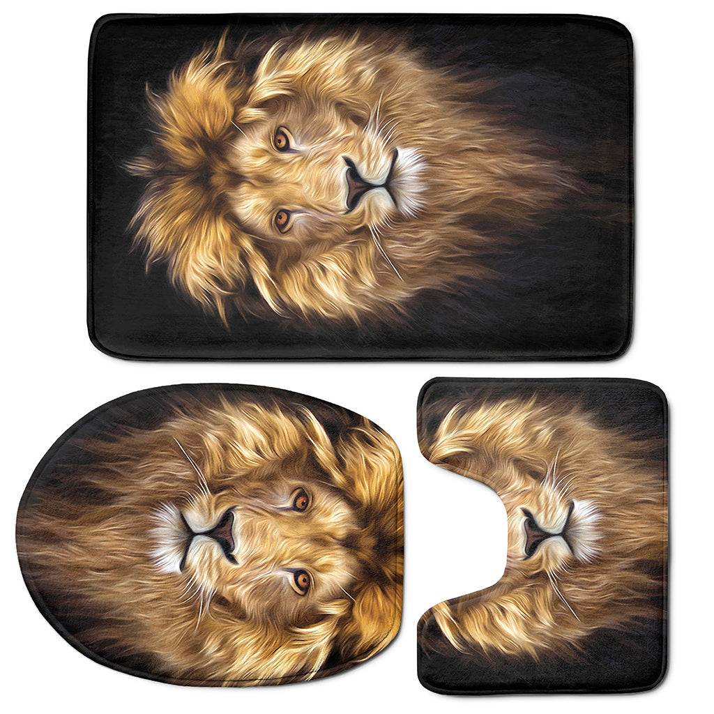 Leo Portrait Print 3 Piece Bath Mat Set