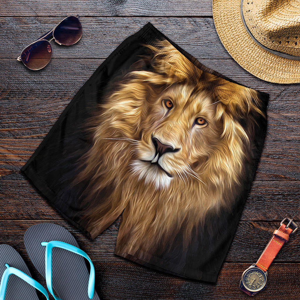 Leo Portrait Print Men's Shorts