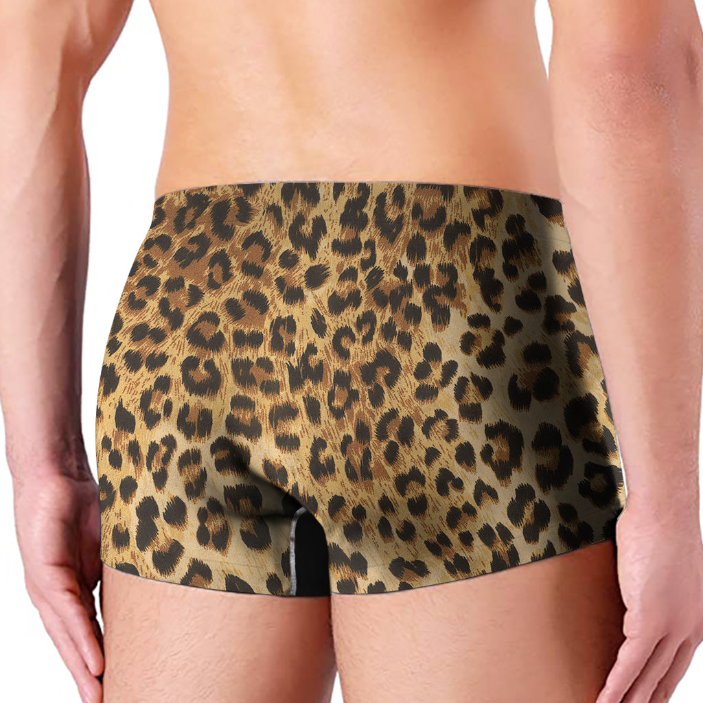 Leopard Pattern Print Men's Boxer Briefs