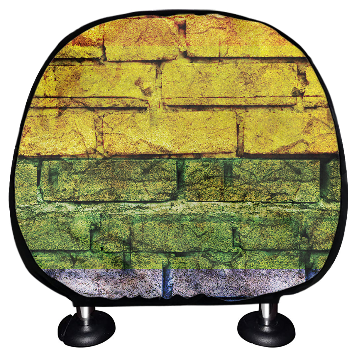 LGBT Pride Rainbow Brick Wall Print Car Headrest Covers