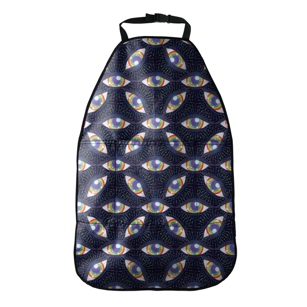 LGBT Pride Rainbow Eyes Pattern Print Car Seat Organizers