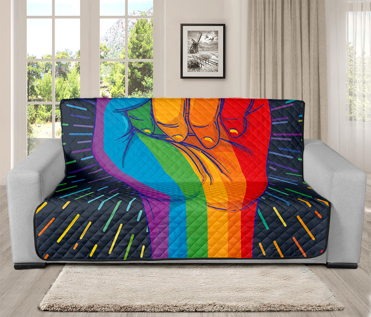 LGBT Pride Rainbow Hand Print Futon Protector – GearFrost