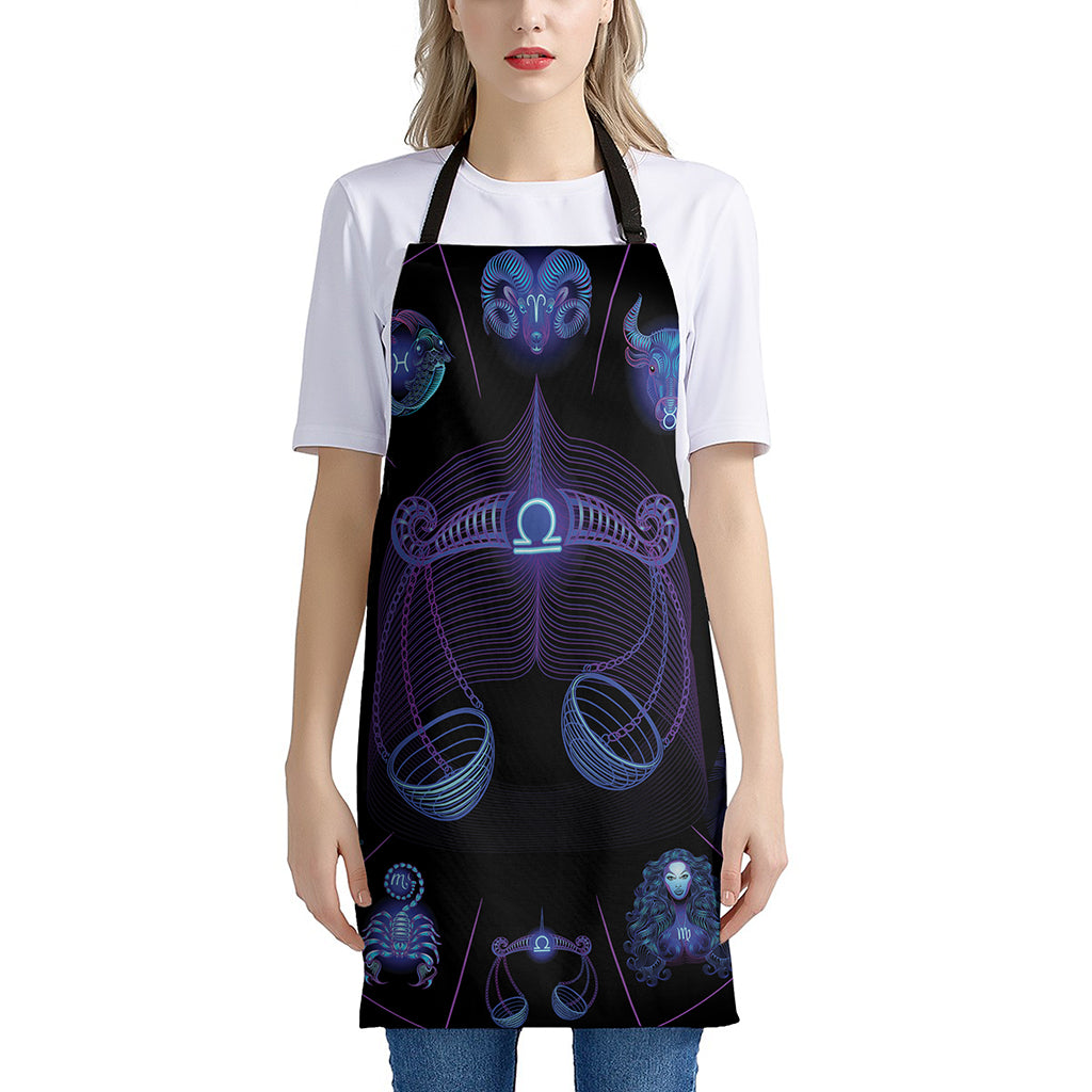 Libra And Astrological Signs Print Apron