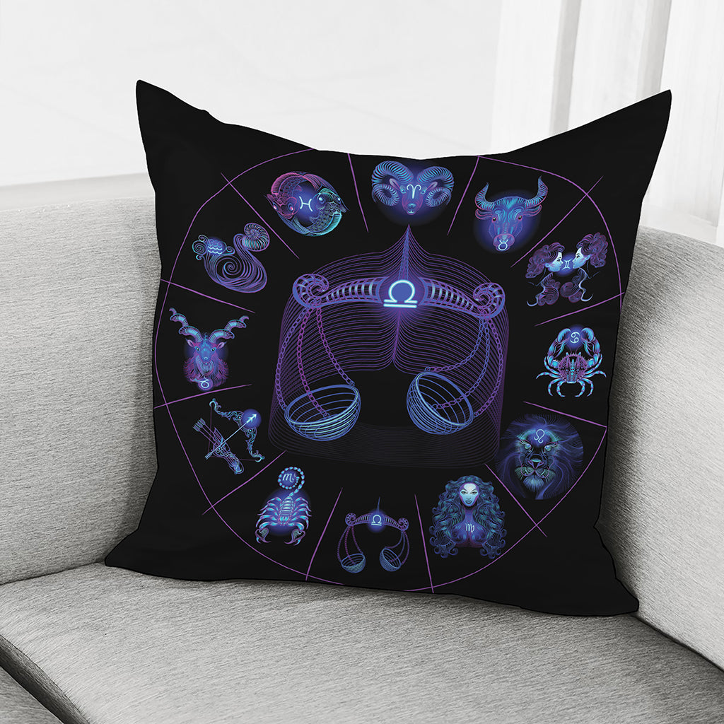 Libra And Astrological Signs Print Pillow Cover