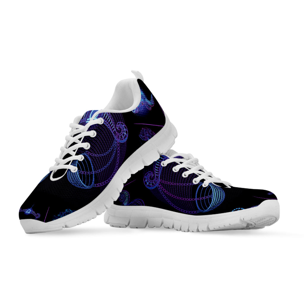 Libra And Astrological Signs Print White Sneakers
