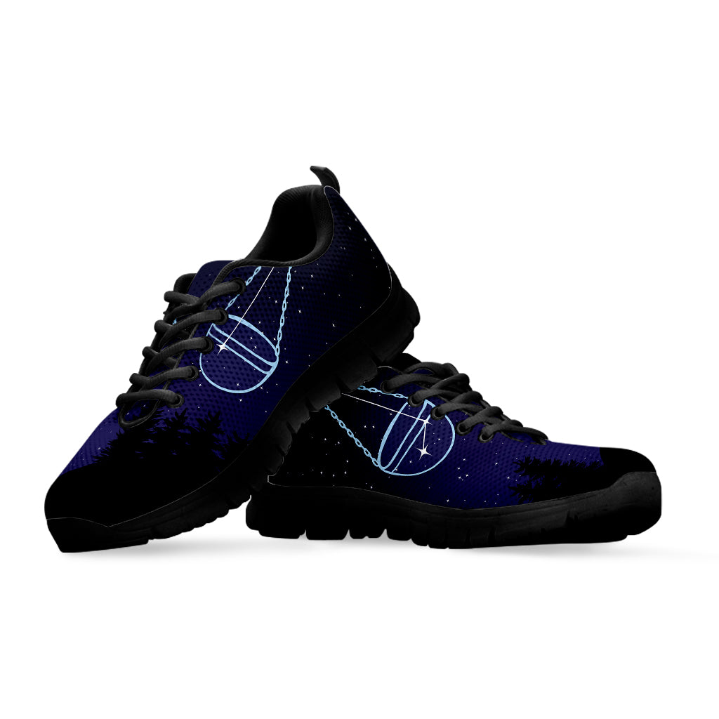 Libra Constellation Print Black Sneakers