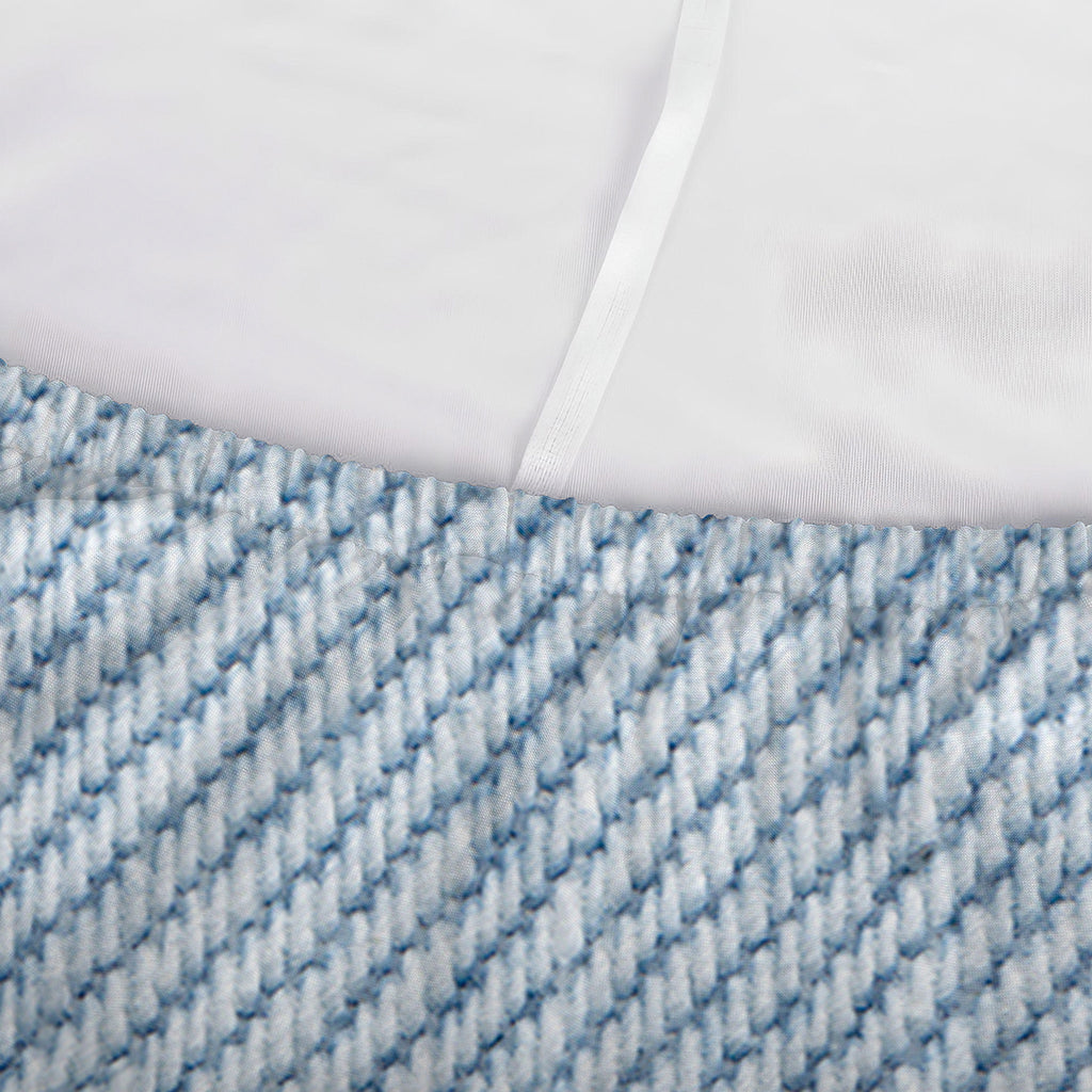 Light Blue Denim Jeans Print Sofa Cover