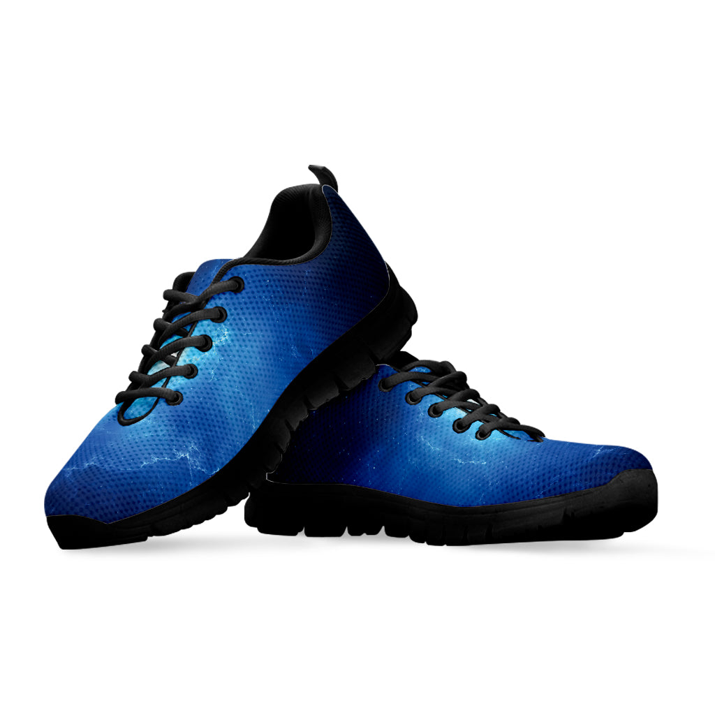 Light Blue Space Print Black Sneakers