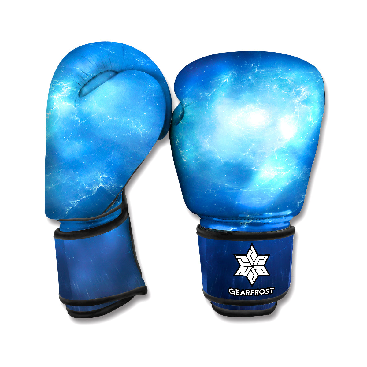 Light Blue Space Print Boxing Gloves