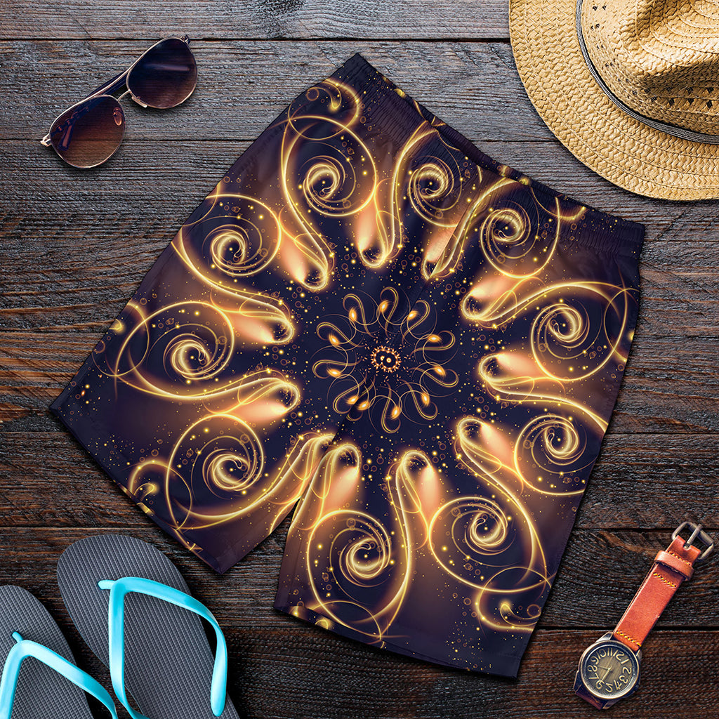 Light Fractal Print Men's Shorts