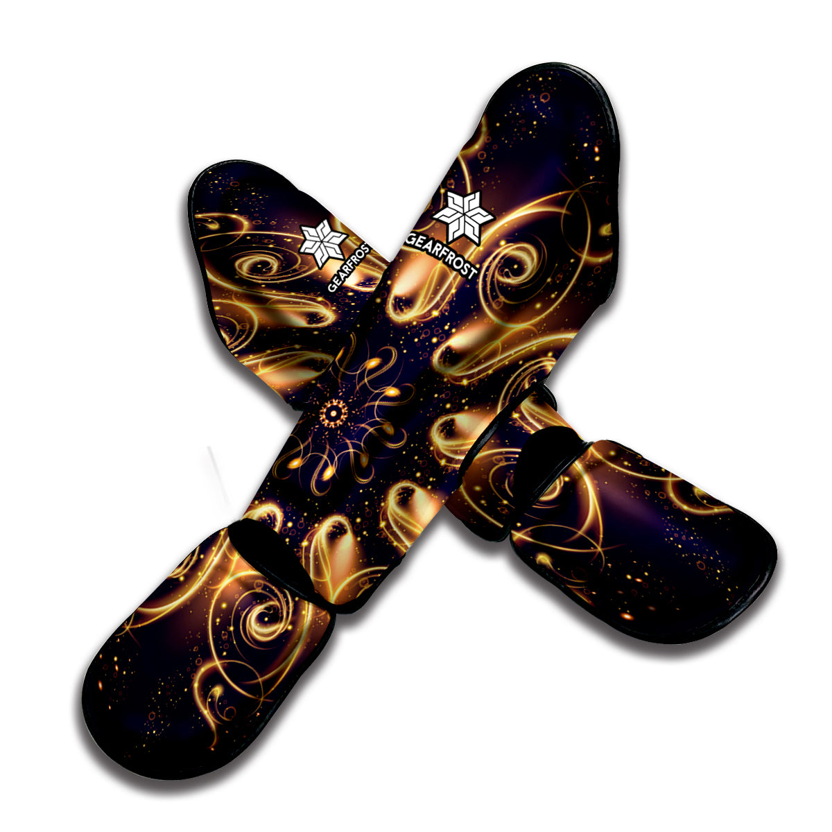Light Fractal Print Muay Thai Shin Guard