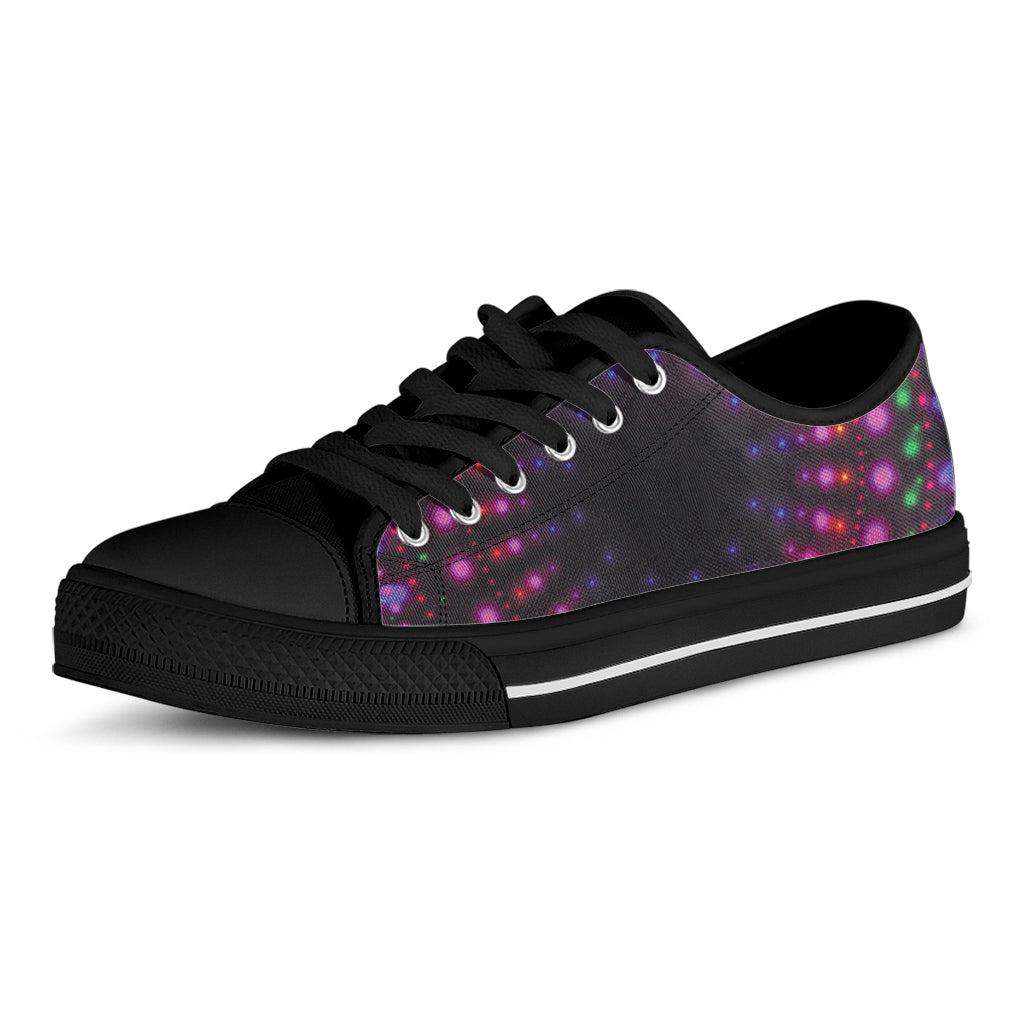Light Mandala Print Black Low Top Shoes