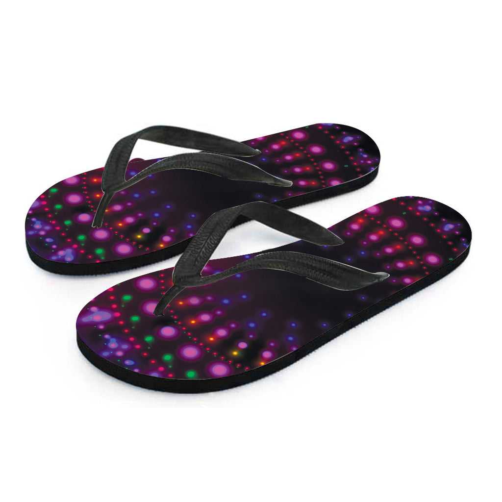 Light Mandala Print Flip Flops