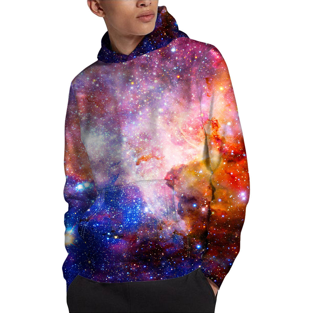 Light Stardust Galaxy Deep Space Print Pullover Hoodie
