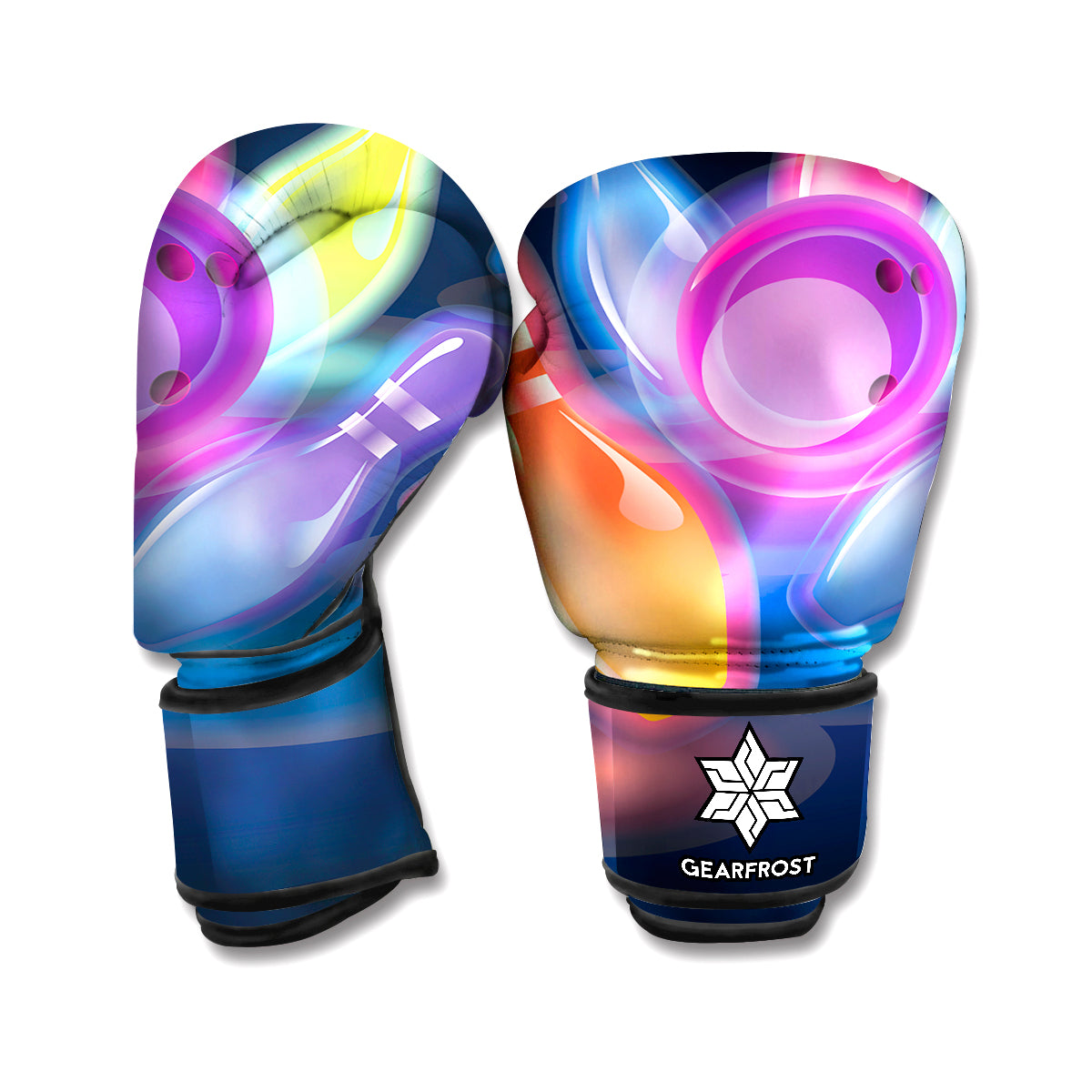 Light Up Bowling Pins Print Boxing Gloves