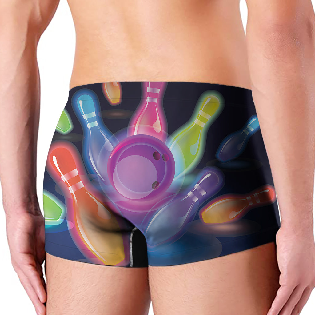 Light Up Bowling Pins Print Men's Boxer Briefs