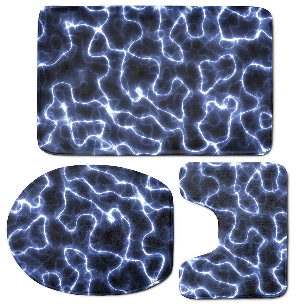 Lightning Chain Print 3 Piece Bath Mat Set