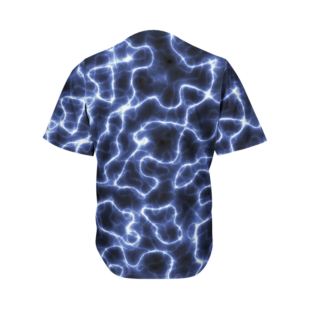 Lightning Chain Print Men's Baseball Jersey