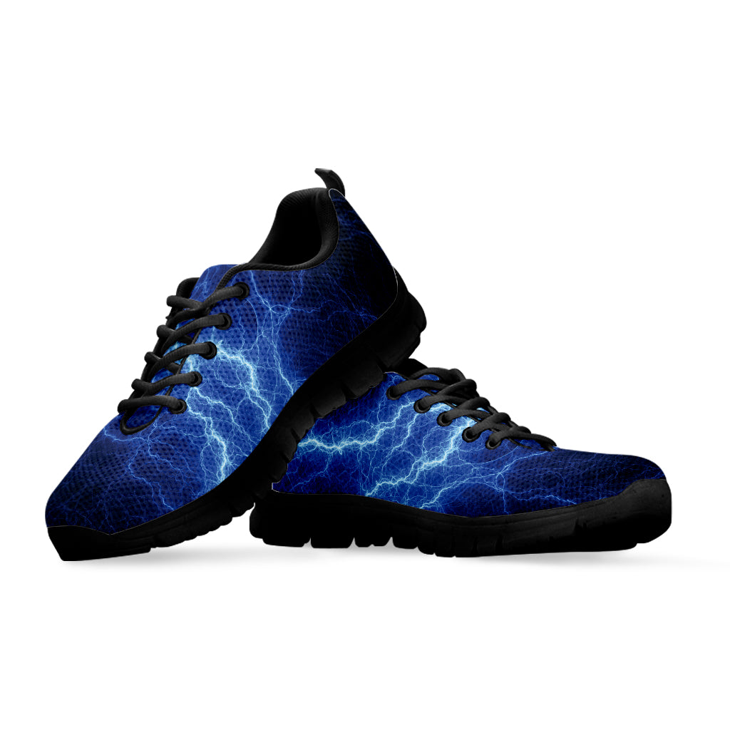 Lightning Plasma Print Black Sneakers