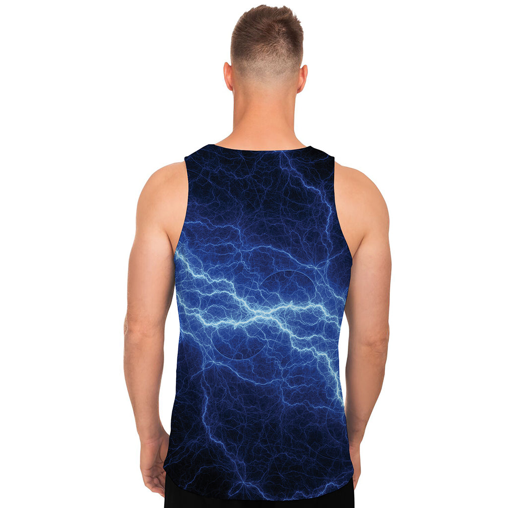 Lightning Plasma Print Men's Tank Top