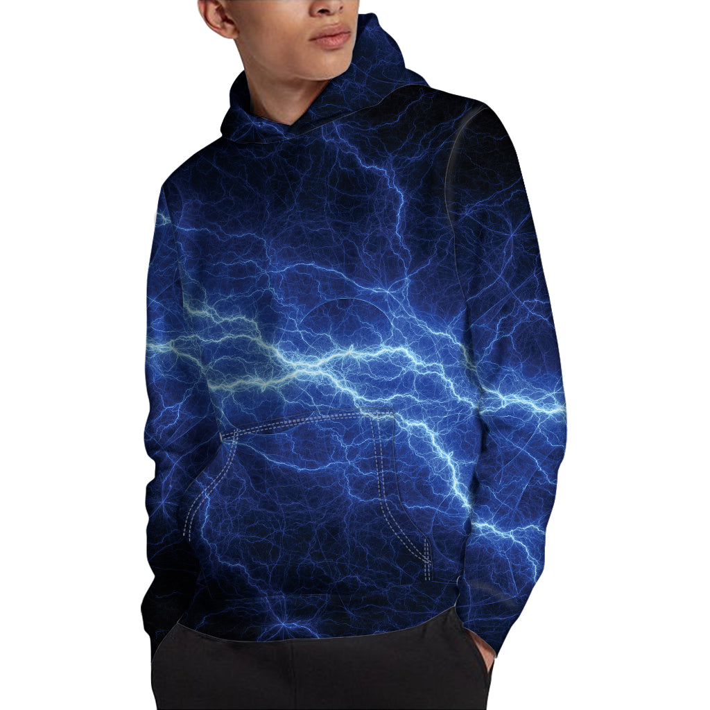 Lightning Plasma Print Pullover Hoodie