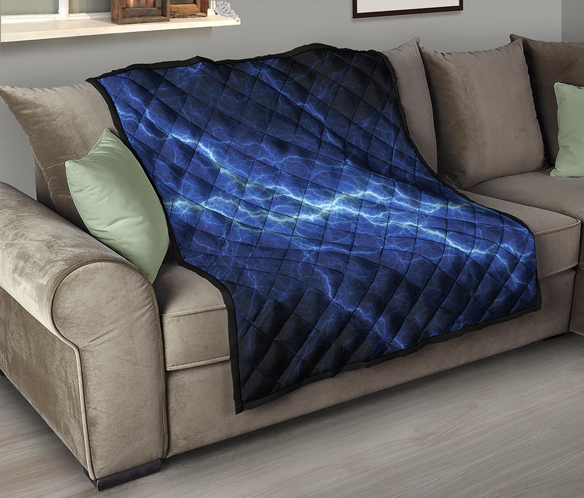 Lightning Plasma Print Quilt