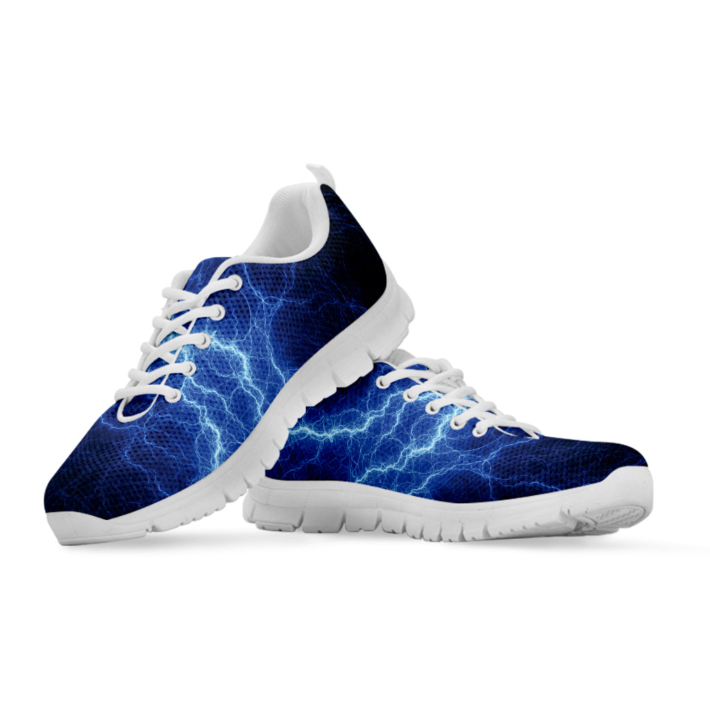 Lightning Plasma Print White Sneakers