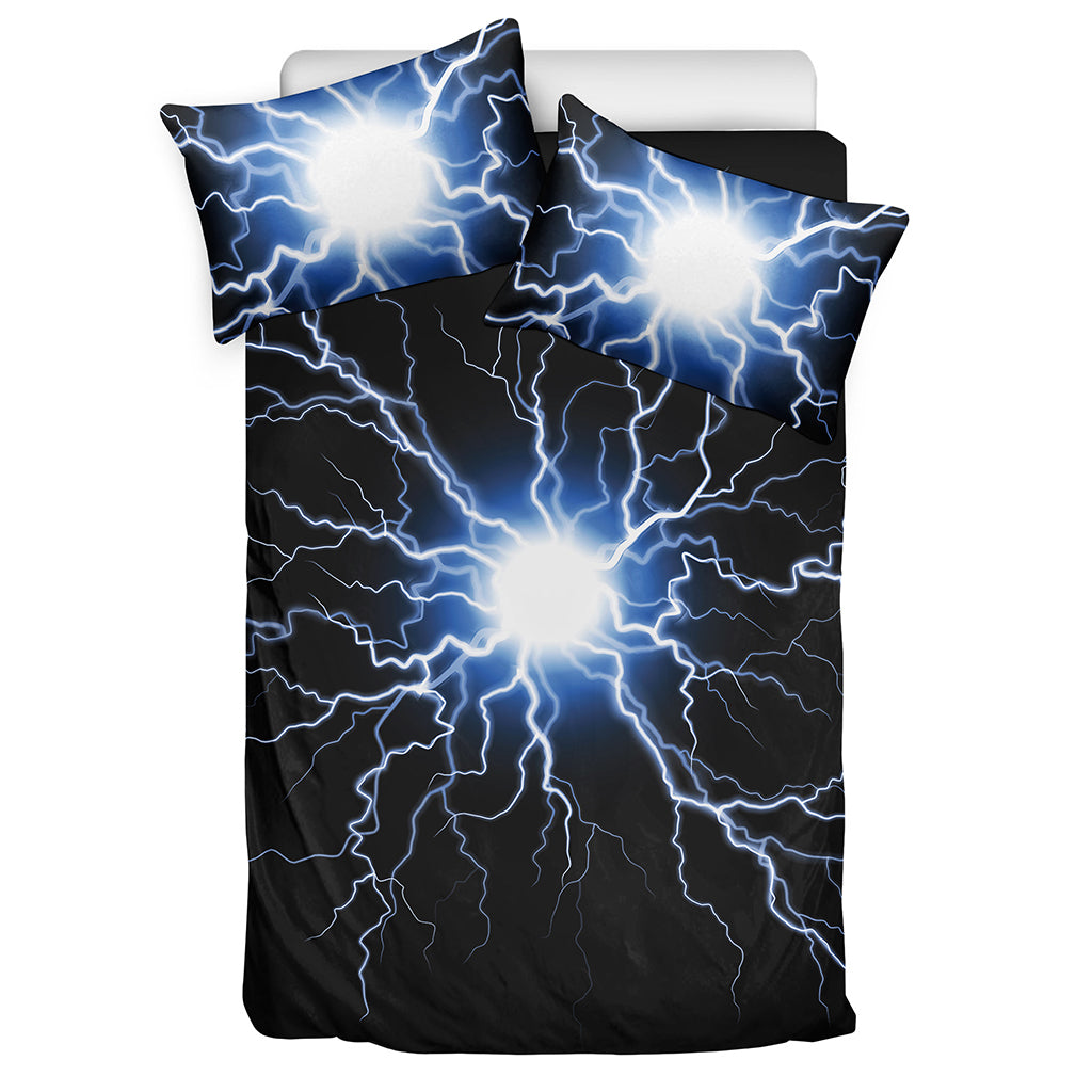 Lightning Spark Print Duvet Cover Bedding Set