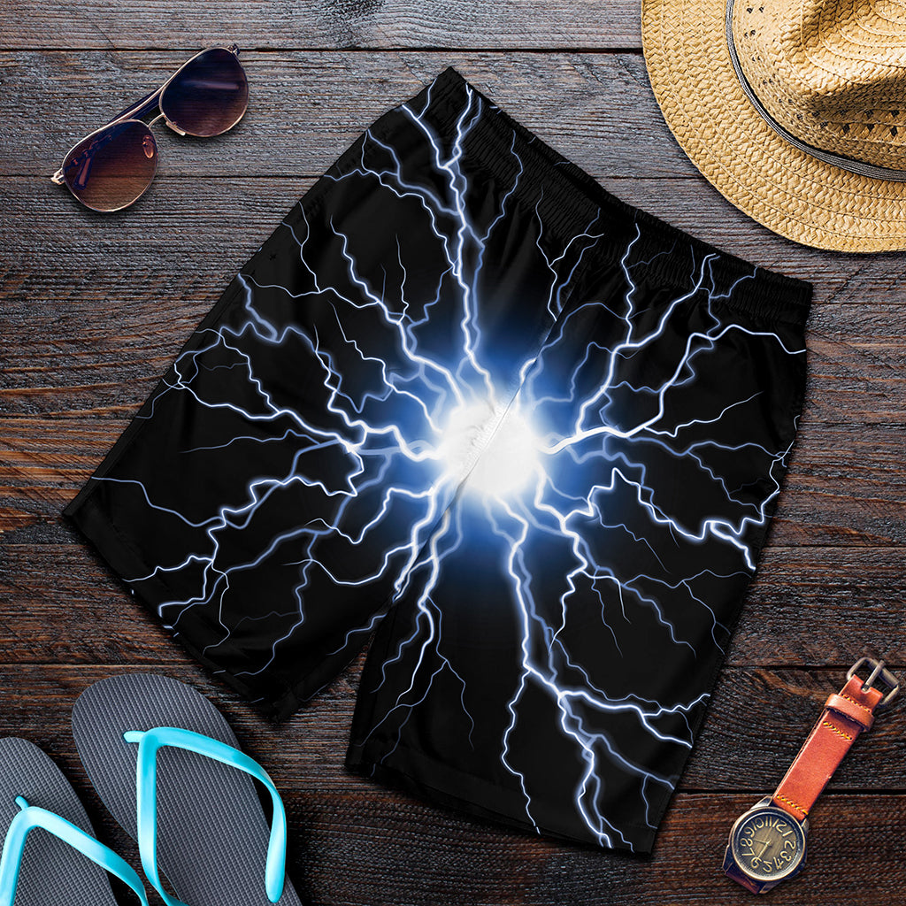 Lightning Spark Print Men's Shorts