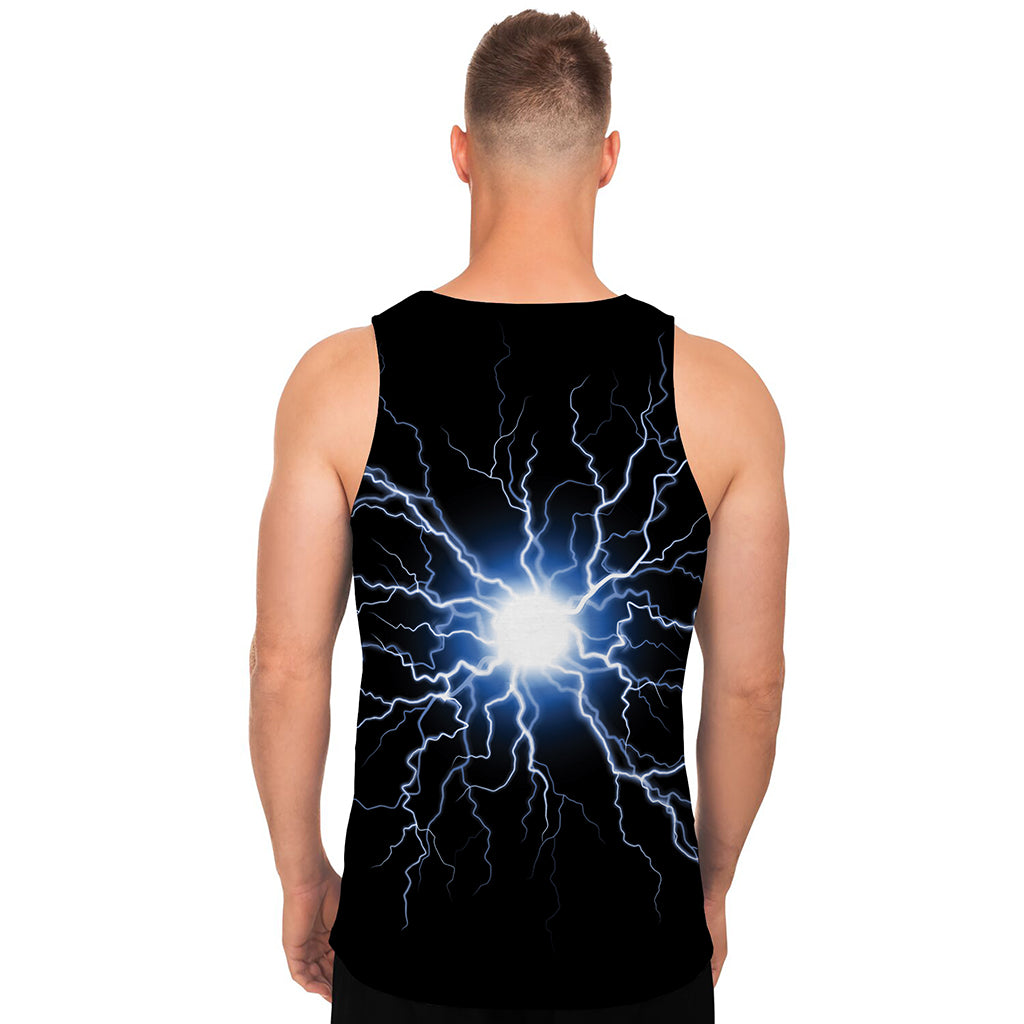 Lightning Spark Print Men's Tank Top