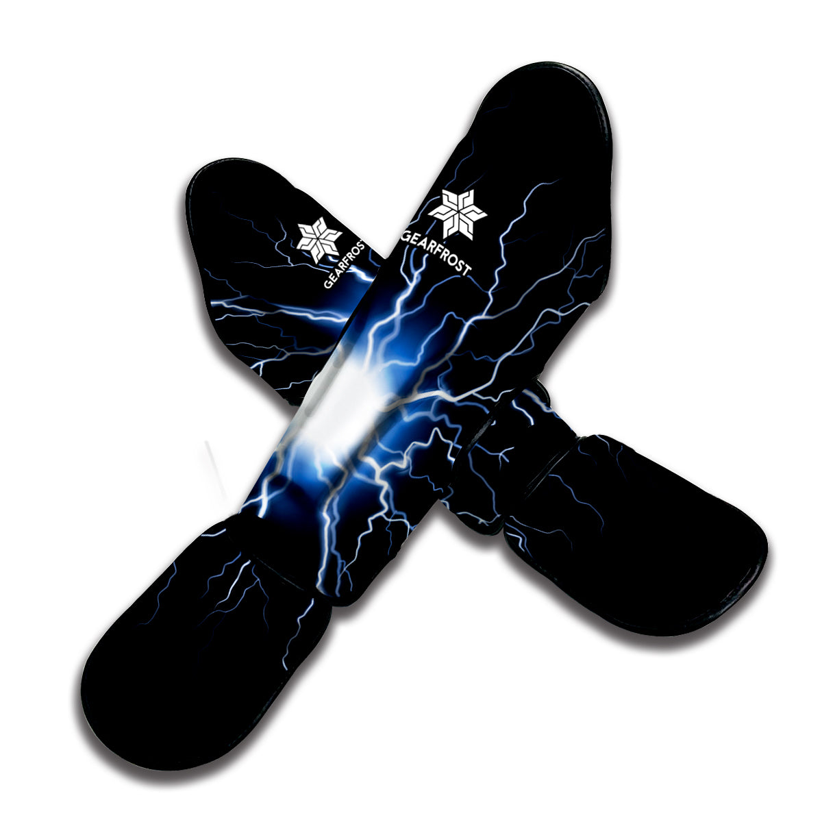 Lightning Spark Print Muay Thai Shin Guard