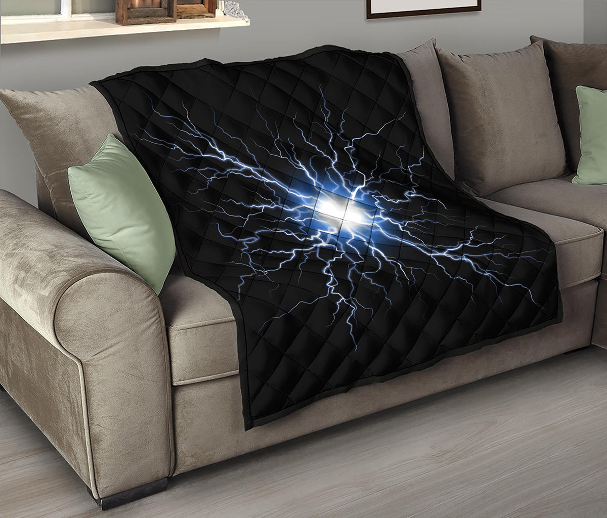 Lightning Spark Print Quilt