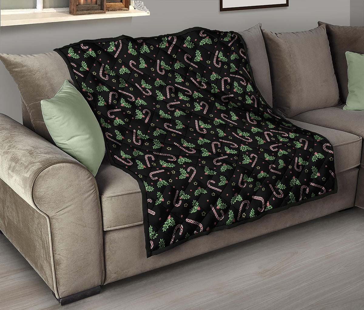 Lights Christmas Pattern Print Quilt