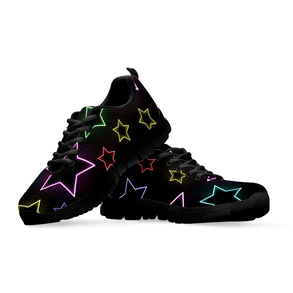 Lights Star Pattern Print Black Sneakers
