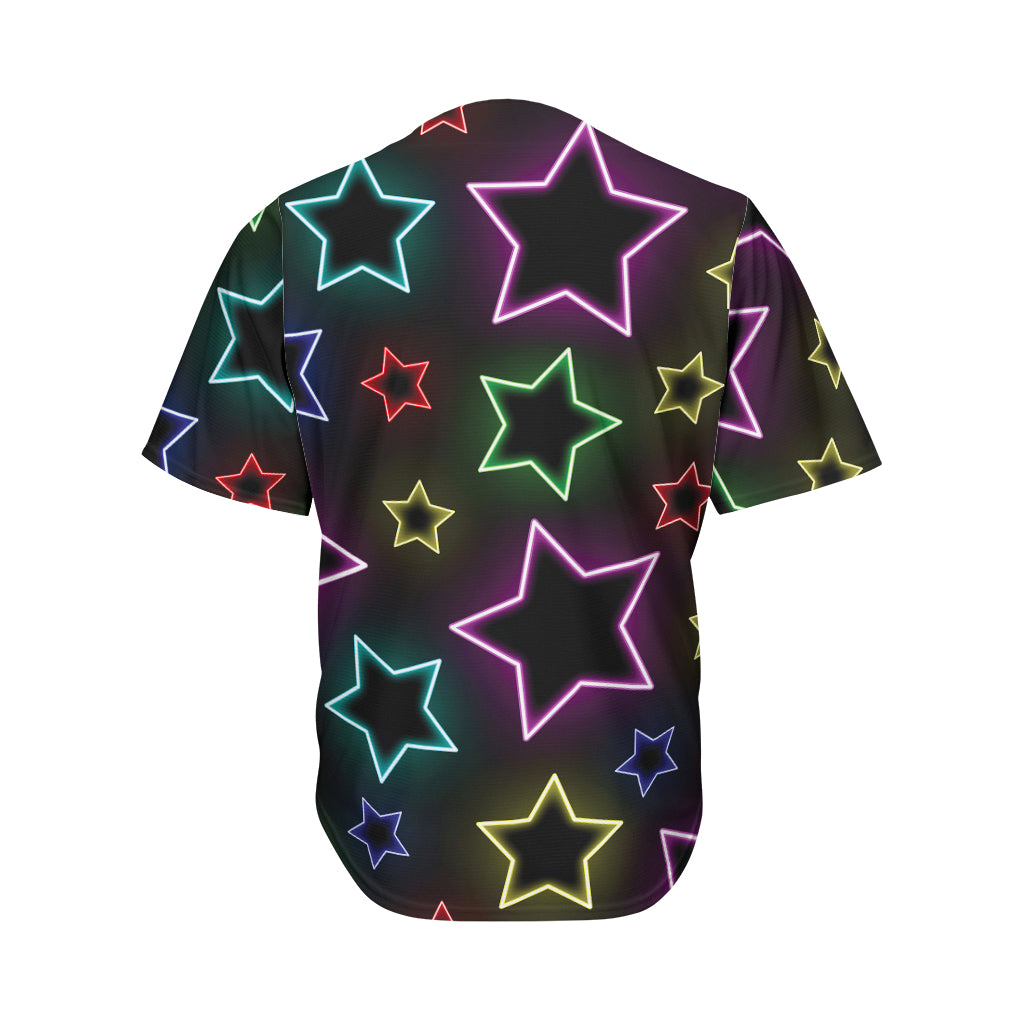 Lights Star Pattern Print Men's Baseball Jersey