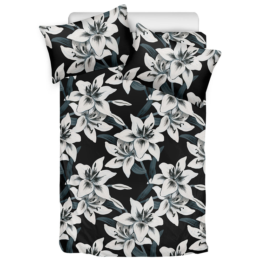 Lily Floral Pattern Print Duvet Cover Bedding Set