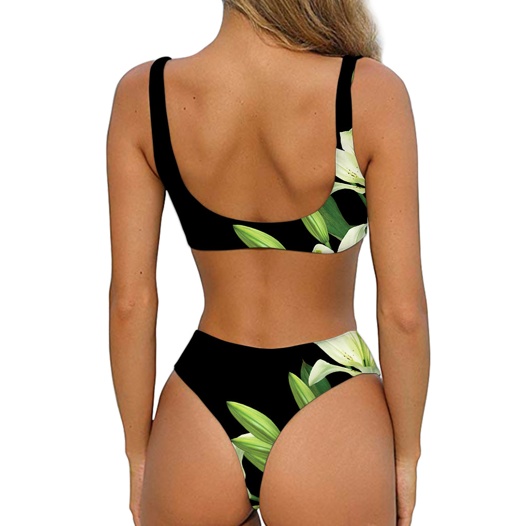 Lily Floral Print Front Bow Tie Bikini