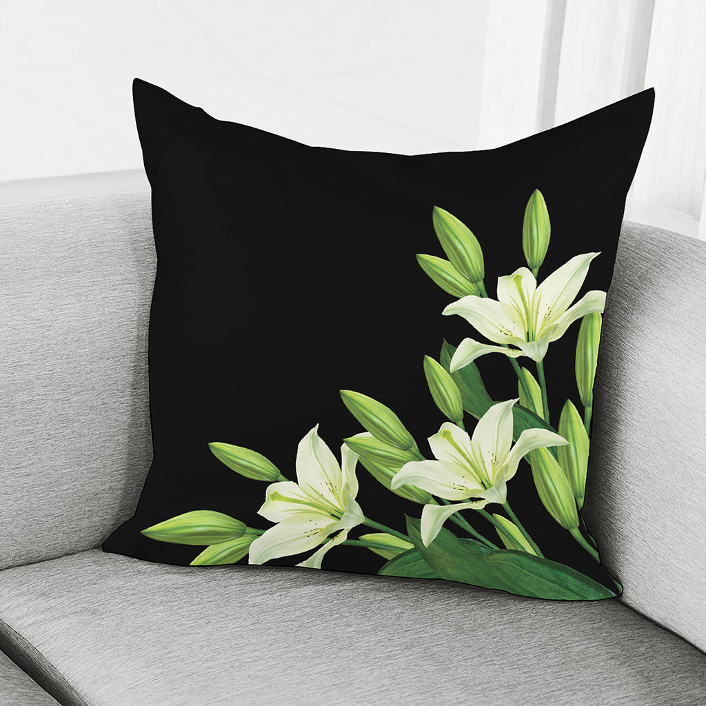 Lily Floral Print Pillow Cover