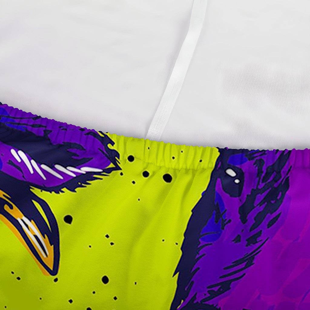 Lime Green And Purple Cow Pattern Print Sofa Cover