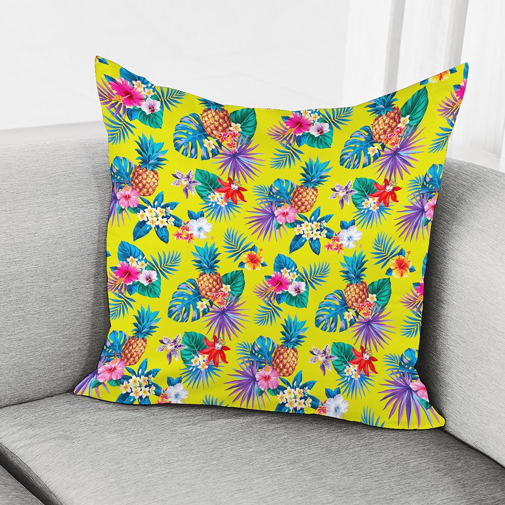 Lime Hawaiian Pineapple Pattern Print Pillow Cover