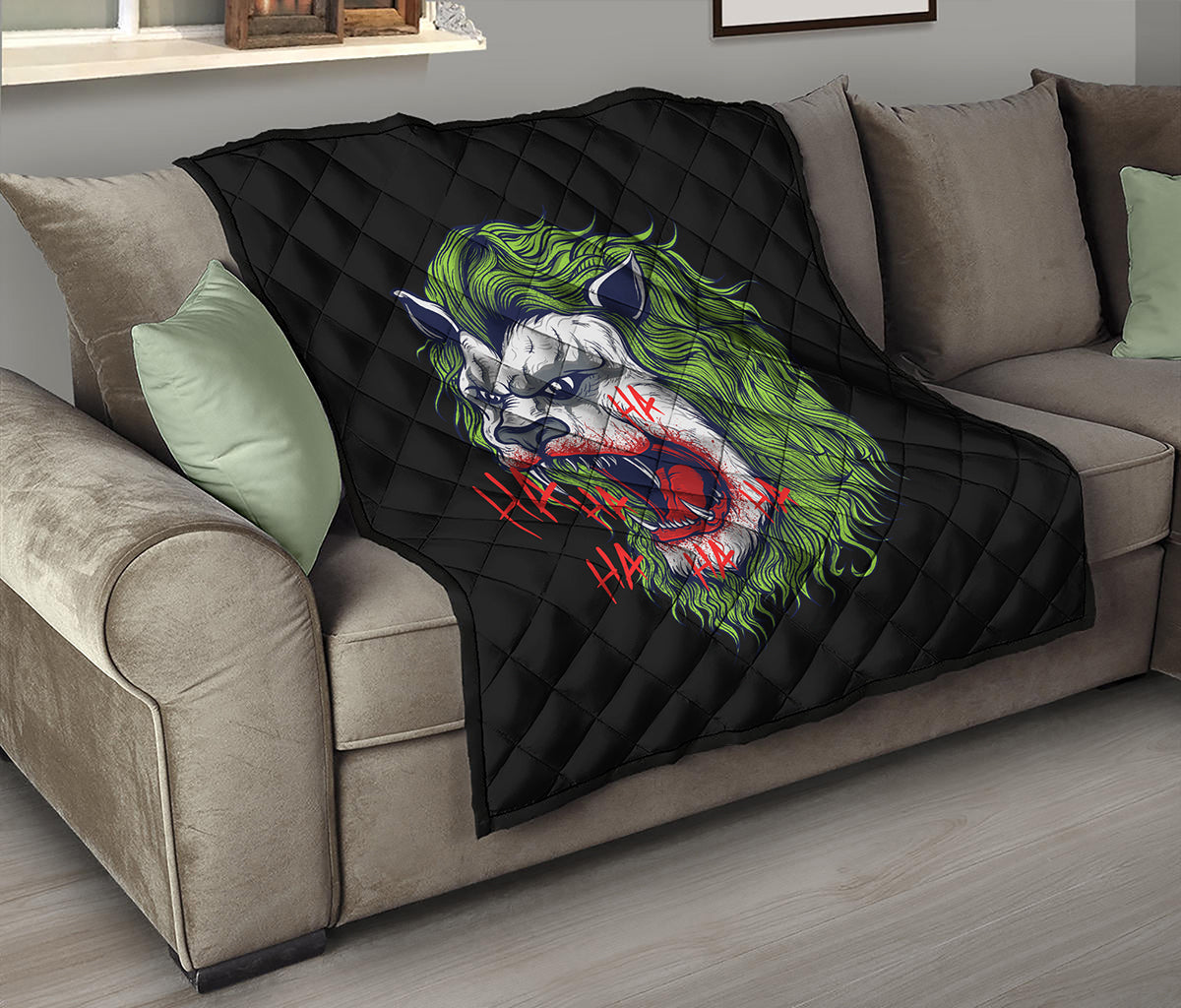 Lion Joker Print Quilt