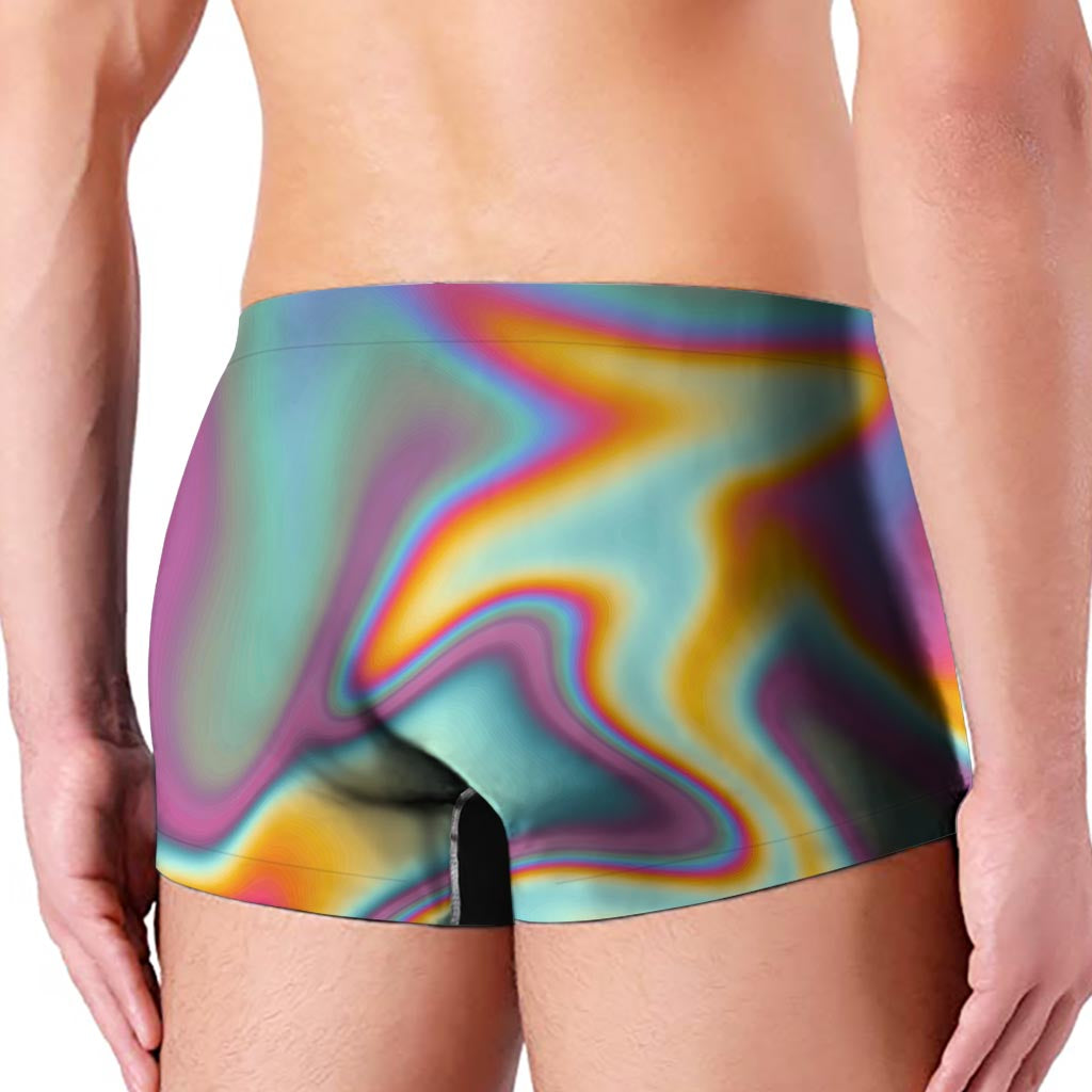 Liquid Holographic Trippy Print Men's Boxer Briefs