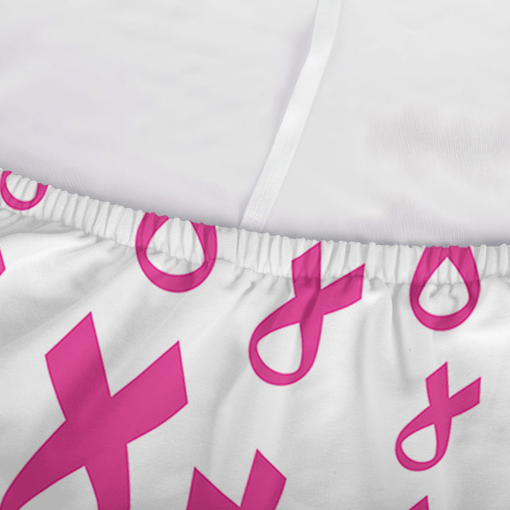 Little Breast Cancer Ribbon Print Sofa Cover