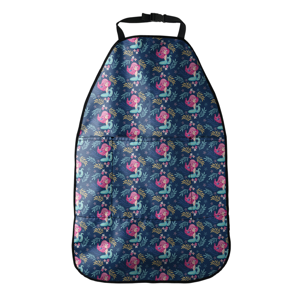 Little Cute Mermaid Pattern Print Car Seat Organizers