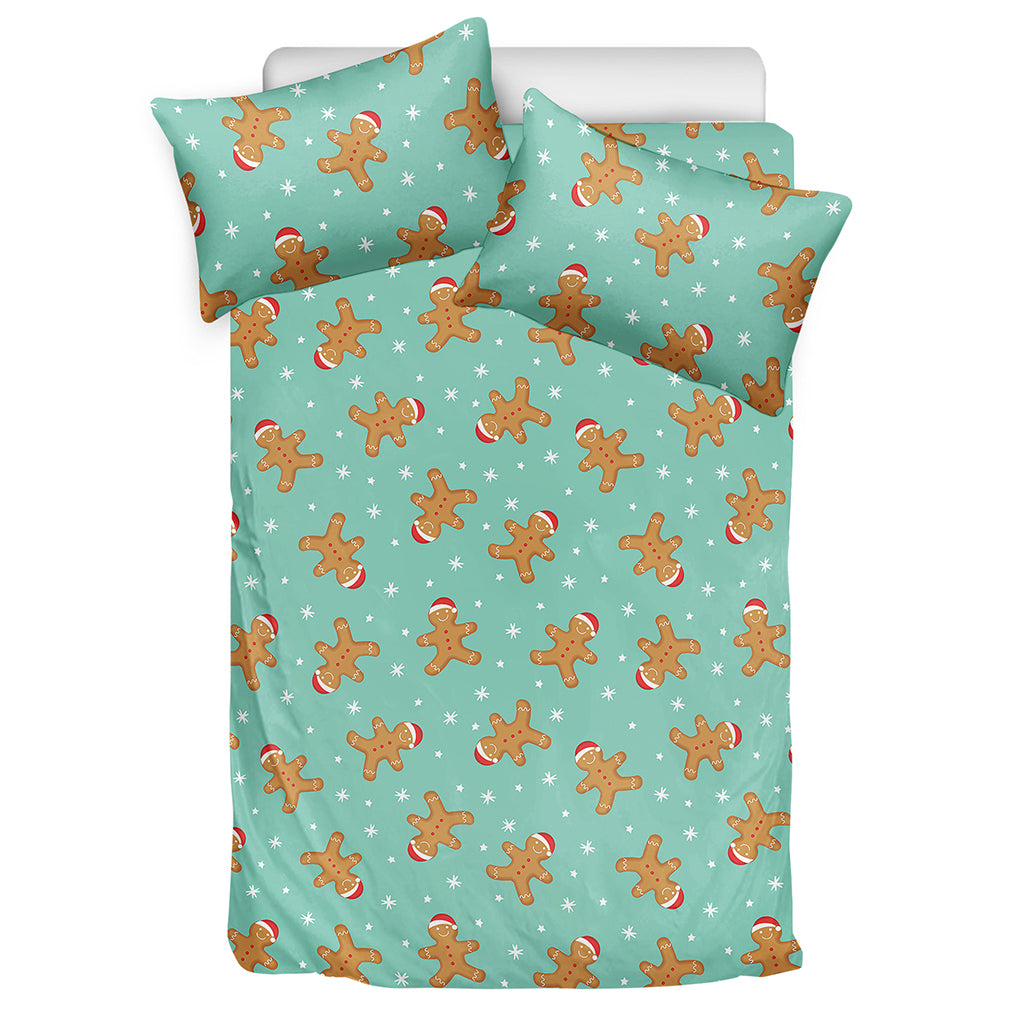 Little Gingerbread Man Pattern Print Duvet Cover Bedding Set