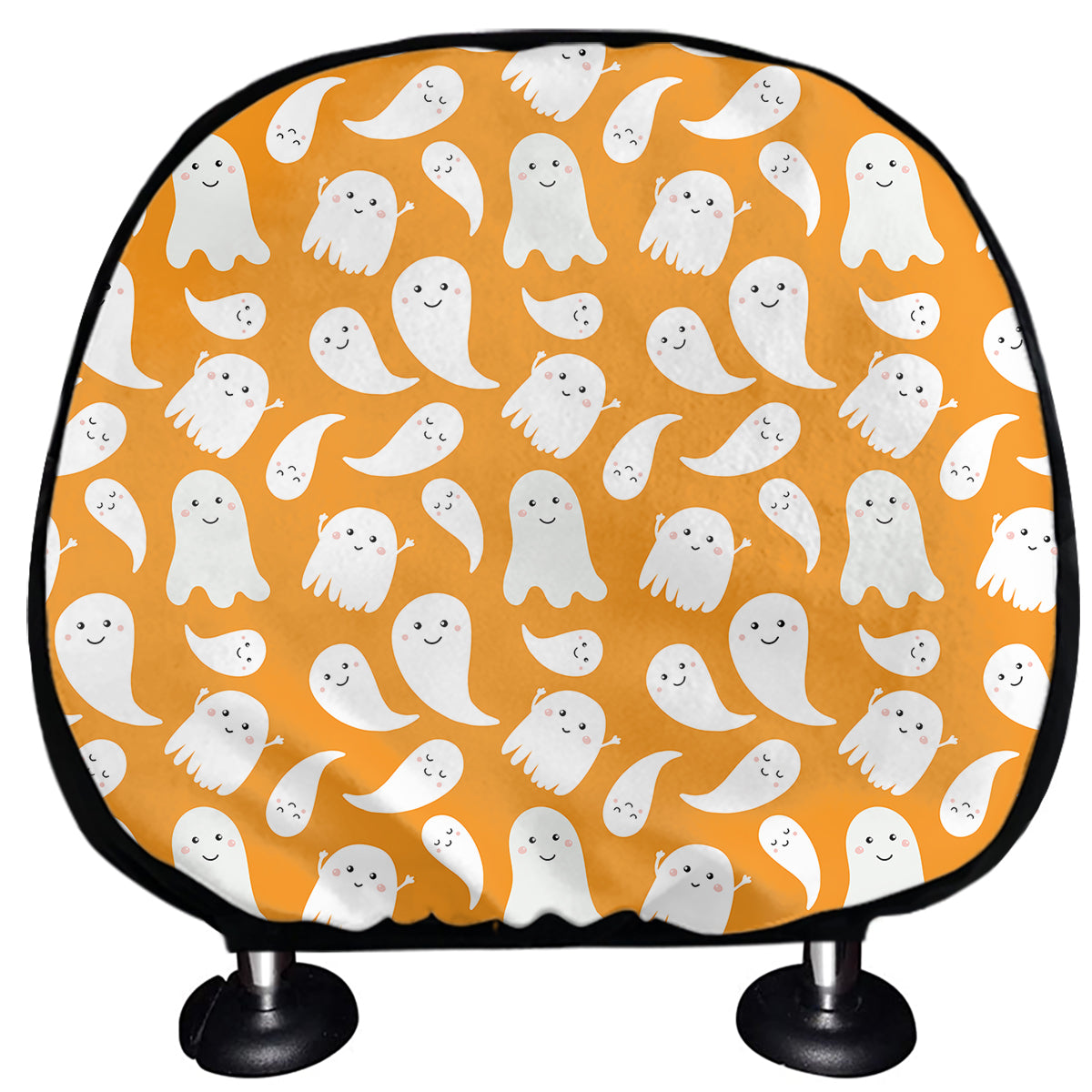 Little Halloween Ghost Pattern Print Car Headrest Covers