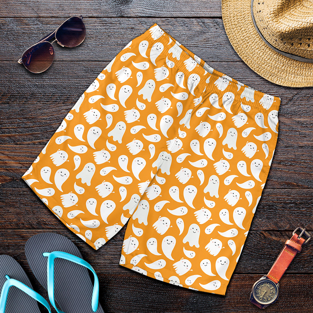 Little Halloween Ghost Pattern Print Men's Shorts