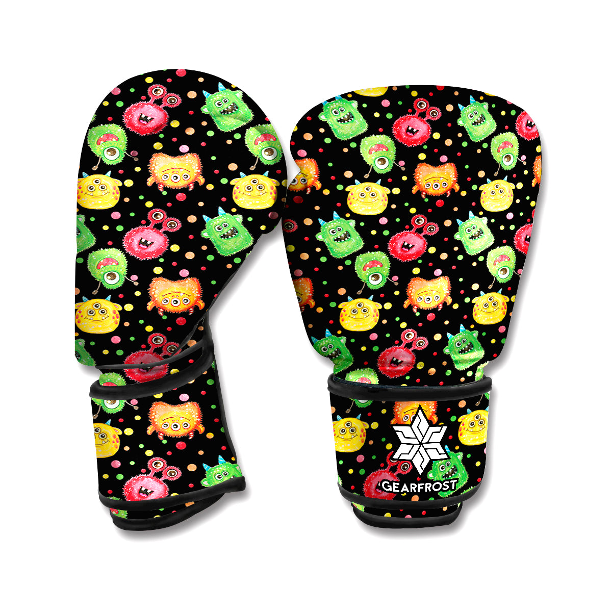 Little Monster Pattern Print Boxing Gloves